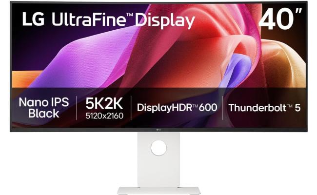 LG 40U990A-W 40" 5K2K Nano IPS Black Monitor – Thunderbolt™ 5, HDR600, 99% DCI-P3, 96W USB-C Charging